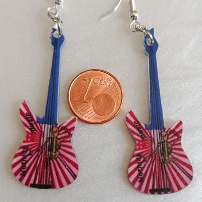 Boucles d'oreilles guitare 